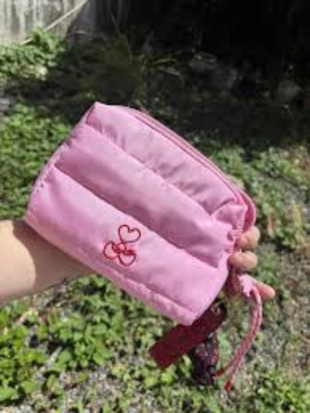 PINK Quilted Puffer Makeup Bag | Cosmetic Case - Picture 4 of 6